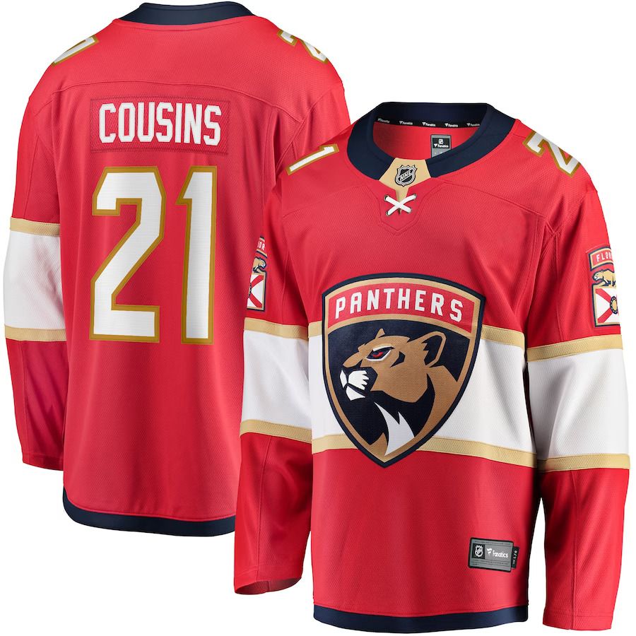 Men Florida Panthers #21 Nick Cousins Fanatics Branded Red Home Breakaway Player NHL Jersey->pittsburgh pirates->MLB Jersey